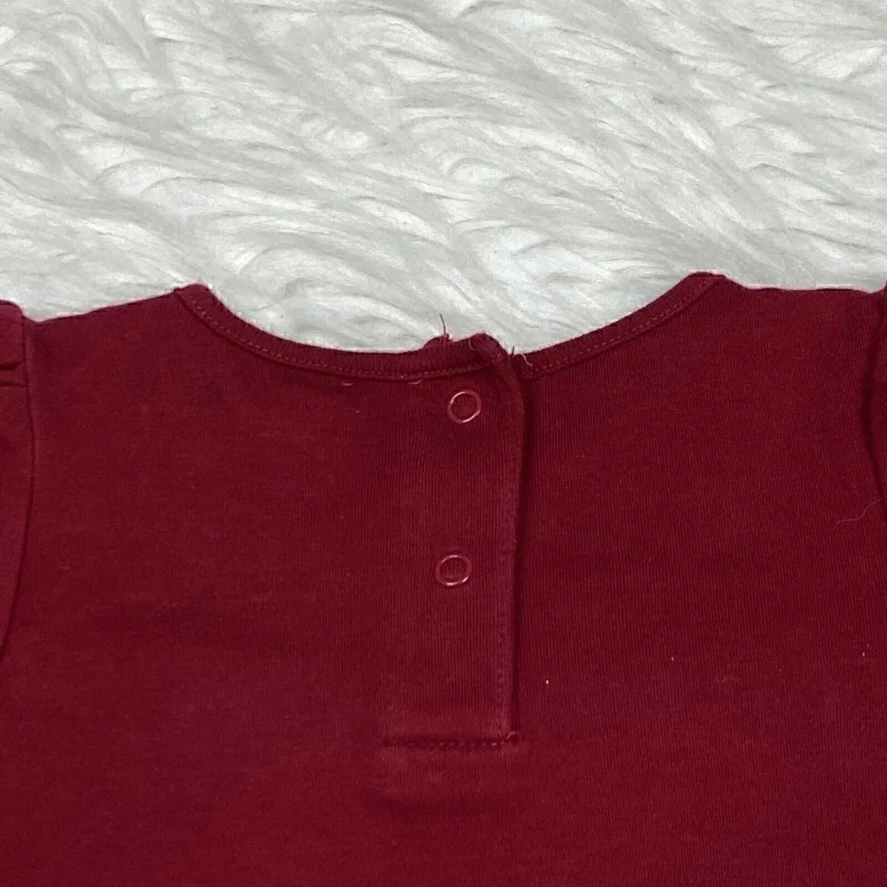 Gymboree Bodysuit 3-6 Months Red Plaid Bow Christmas Holiday Traditions